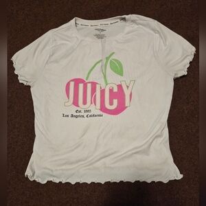 Juicy Couture Sleep Shirt Size Medium With Split Neck
